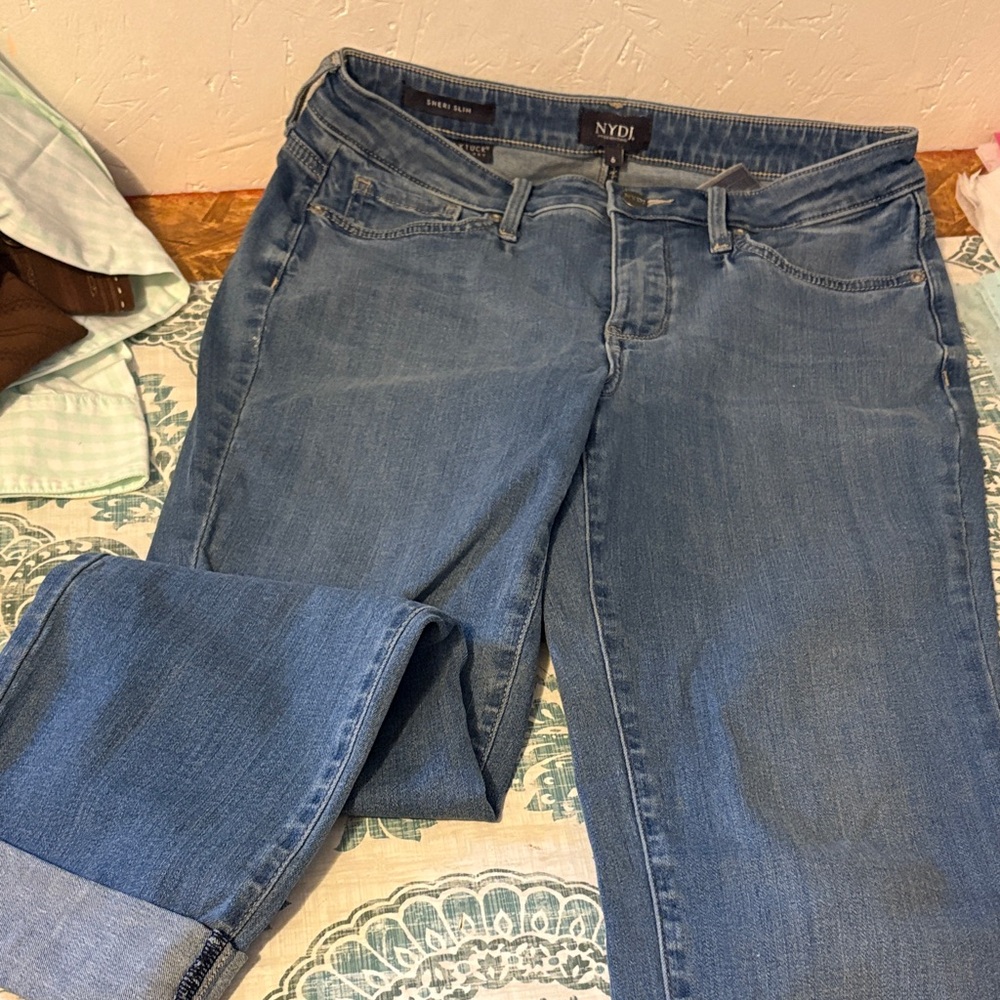 NYDJ Women's Classic Straight Leg Jeans in Blue